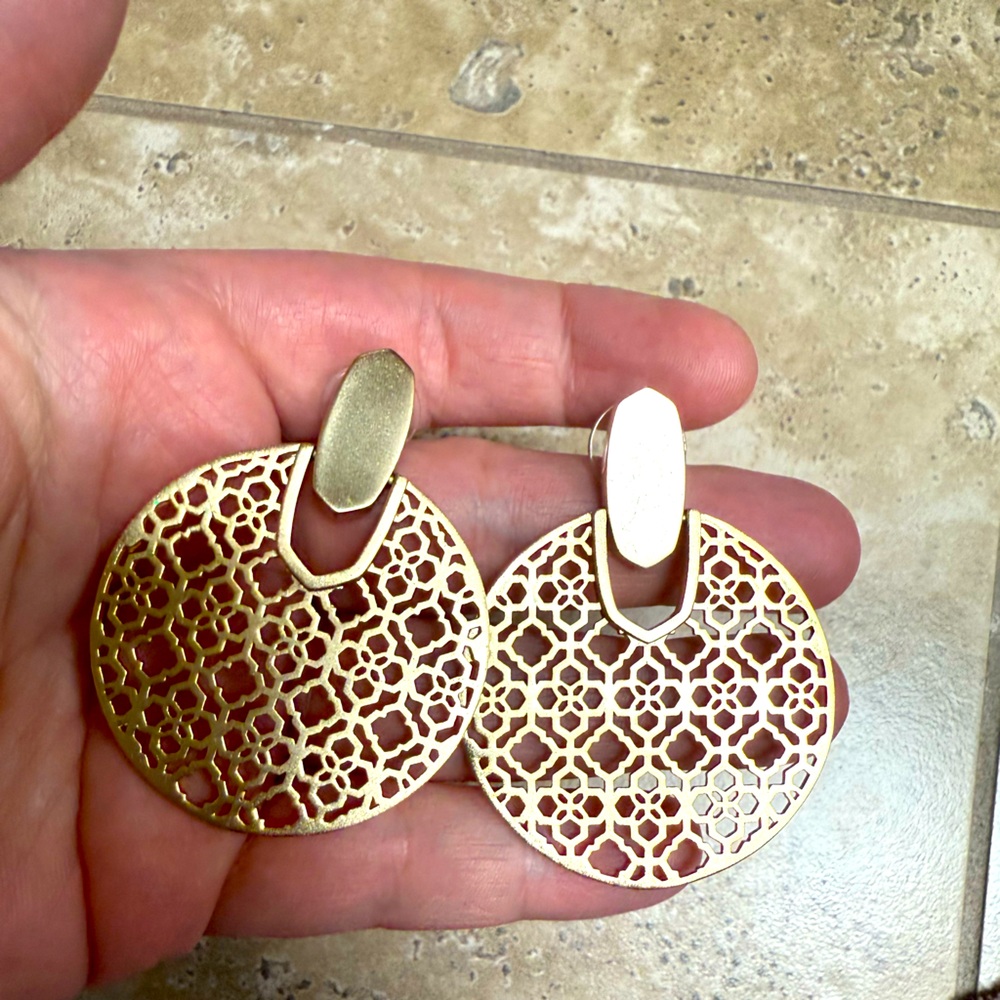 Kendra Scott gold tone Didi earrings